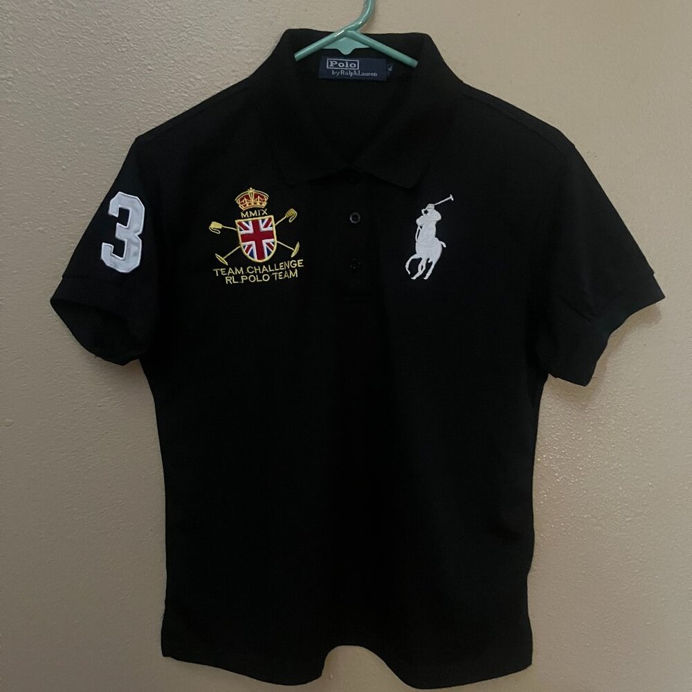 Polo by Ralph Lauren  Womens polo shirt.  sz XL Black